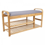 Hall/loomulik v&auml;rviline bambusest kingahoidja koos pingiga - Leitmotiv