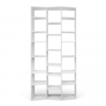 Valge raamaturiiul 108x224 cm Valsa - TemaHome