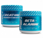 FEN Creatine pure 300 g + FEN Beta Alanine pure 300 g.