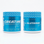 FEN Creatine pure 300 g + FEN L-Glutamine pure 300 g.