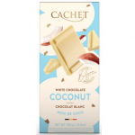 CACHET valge &scaron;okolaaditahvel kookosp&auml;hklitega 100g