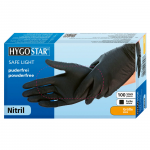 HYGO STAR nitriilkindad ilma pulbrita, mustad, S/7 suurus 100tk