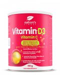 Looduse parim vitamiin D3 + vitamiin C. C- ja D3-vitamiin, millel on suur imendumine ja annus. Sidrunimaitsega, ilma suhkruta. 150 g
