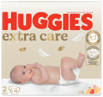 Huggies Extra Care m&auml;hkmed vasts&uuml;ndinutele 2# 3-6kg 82 tk