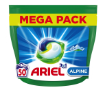 ARIEL 3in1 Alpine pesupulbri kapslid 50 tk