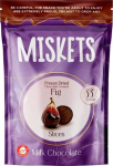 MISKETS Piima&scaron;okolaadidražee k&uuml;lmkuivatatud viigimarjaviiludega 80g