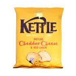 KETTLE K&uuml;psetatud cheddar ja punase sibula kartulikr&otilde;psud, 130g