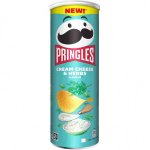 PRINGLES kr&otilde;psud toorjuustu ja &uuml;rtide maitsega 165g