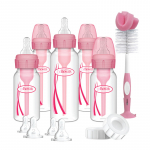 DR. BROWN'S komplekt vasts&uuml;ndinule, kitsa kaelaga pudelid Options+, roosa