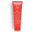 APIVITA, BEE SUN SAFE Anti-Spot & Anti-Age Defence Tinted Face Cream, SPF50