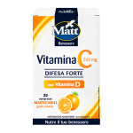 MATT Vitamina C 500 Difesa Forte, vitamin C, 20 chewable tabs.