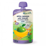Fleur Alpine Organic baby puree in pouch Apple-banana with yogurt from 6 months, 120g