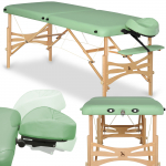 Massaažilaud Panda Light Wood 70 Vinyl Flex K022, roheline