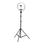 R&otilde;ngakujuline LED-lamp statiiviga 36W, must