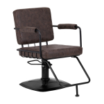 Juuksuritool Gabbiano Professional Hairdressing Chair Katania Loft Old Leather Dark Brown
