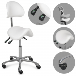 Kosmeetiku meistri tool seljatoega Diana So Skin K401 valge