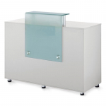 Vastuv&otilde;tulaud GABBIANO RECEPTION DESK GLASS WHITE