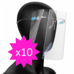 Kaitsev n&auml;okaitse SUPER LIGHT (prilliraamid + kaitsekilp) (10 tk.)