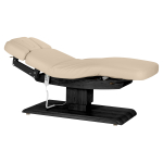 Elektriline SPA-hooldusvoodi Sillon Relax, liivakarva, tumeda puidust jalaga