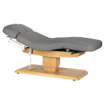 Elektriline SPA-hooldusvoodi Sillon Relax, hall heleda puitjalaga