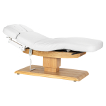 Elektriline SPA-hooldusvoodi Sillon Relax, valge heleda puitjalaga