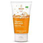 Weleda Happy Orange 2in1 Shampoo & Body Wash Laste &scaron;ampoon-du&scaron;ikreem, 150ml