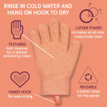 Cleanlogic Bath & Body Exfoliating Body Gloves Keha koorimiskindad, Coral