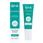 Q+A Niacinamide Balancing Face Cream SPF50 Kaitsev p&auml;ikesekreem probleemsele nahale, 50ml