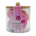 W7 Cosmetics Sponge Pot Make up Sponges Set Make-up k&auml;snade komplekt purgis, Seatud