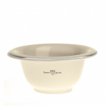 Edwin Jagger Porcelain Shaving Bowl With Chrome Rim Keraamilise servaga portselanist habemenuga 1 tk, Ivory
