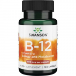 SWANSON Vitamin B12, 500 mcg Energy and Metabolism Toidulisand B12-vitamiin, 100 kapsulit