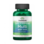 SWANSON Multivitamin with Iron Multivitamiinide ja mineraalide kompleks koos rauaga 130 kapslit