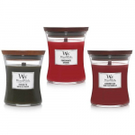 WoodWick Frasier Fir + Pomegranate + Cinnamon Chai K&uuml;&uuml;nalde komplekt