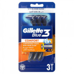 Gillette Blue3 Comfort Razor &Uuml;hekordsed raseerijad, 3 tk.