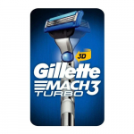 Gillette Mach3 Turbo Razor Handle and Refills Raseerija k&auml;epide ja kaks pead, Seatud
