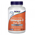 NOW Foods Omega-3 1000mg Kala&otilde;li, 200 kapsulių