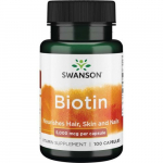 SWANSON Biotin Toidulisand Biotiin 5000 mcg, 100 kapsulit