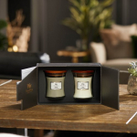WoodWick Medium Core Fireside & Linen Gift Set Kinkekomplekt, Medium