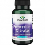 SWANSON Potassium Citrate Energy and Cardiovascular Support 99mg Kaalium, 120 kapsulit