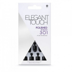 Elegant Touch Black Colour Nails- Square Kleepitavad kunstk&uuml;&uuml;ned, Seatud
