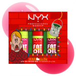 NYX Professional Makeup XMAS Home Alone Fat Oil Lip Drip Trio Kit Kolmeosaline komplekt huulel&auml;ige, 3 tk.