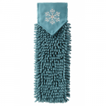Chenille Hand Towel &Scaron;enill k&auml;ter&auml;tik (BacLock) Teal Snowflake