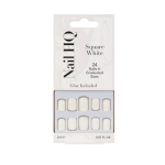 Nail HQ High Quality Short Length Square Nails L&uuml;hikesed, klassikalise ruudukujulise kujuga kunstk&uuml;&uuml;ned White 24 tk Kit