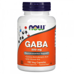 NOW Foods GABA 500mg Toidulisand, 100 kapsulit