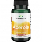 SWANSON Acerola Immune Health 500mg Acerola ja looduslik C-vitamiin, 60 kapslit