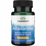 SWANSON Astaxanthin Immune Health and Antioxidant Support 4mg Looduslik astaksantiin, 60 kapslit
