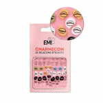 E.Mi Charmicon Silicone Stickers Kleebised k&uuml;&uuml;ntele, #125 Lips & Eyes