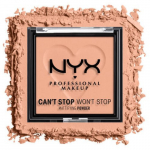 NYX Professional Makeup Can't Stop Won't Stop Mattifying Powder Matistav kompaktpuuder, Bright Peach