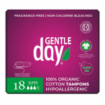 Gentle Day Super Organic Cotton Tampons Orgaanilised puuvillased tampoonid, 18 tk