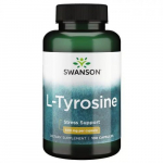 SWANSON L-Tyrosine 500mg Stress Support Toidulisand L-T&uuml;rosiin, 100 kapsulit